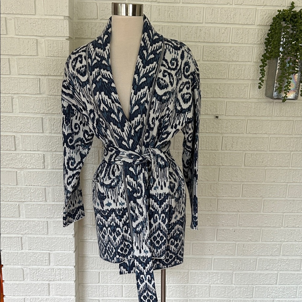 TOMMY BAHAMA- Ikat open front cardigan - Picture 4 of 12